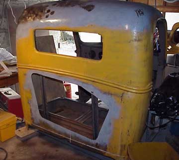 The hole inthe back of the cab